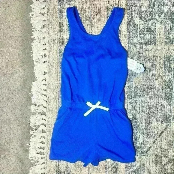 NWT Cat & Jack Girls Blue Romper Size Medium (8) - Picture 5 of 9